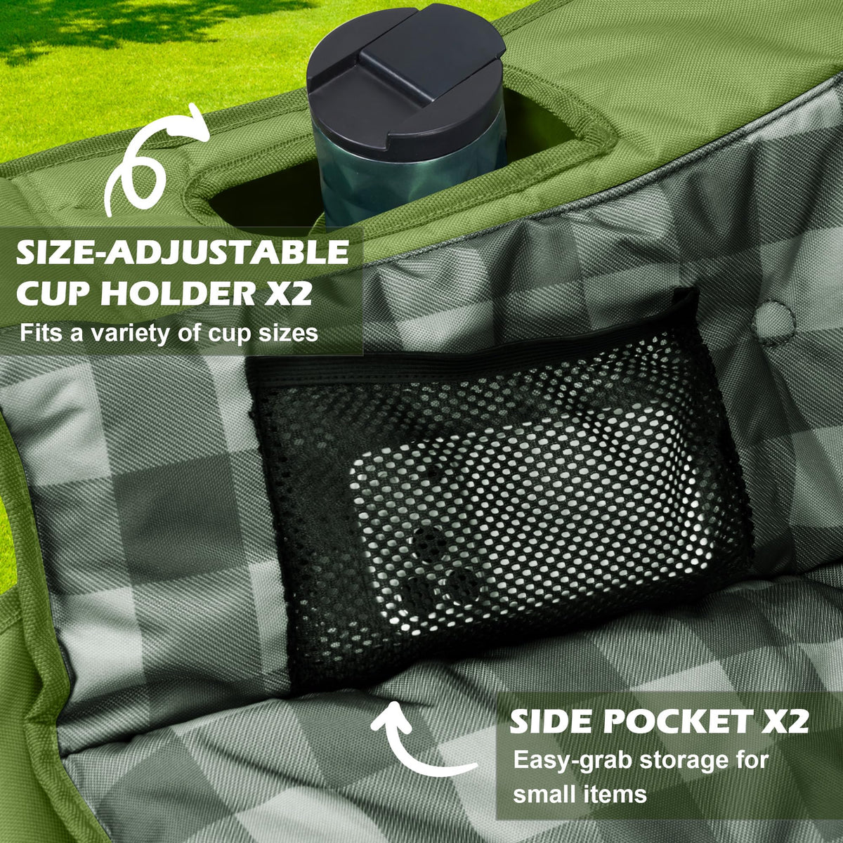Youtanic Oversized Camping Chair, Portable Folding Camping Chairs