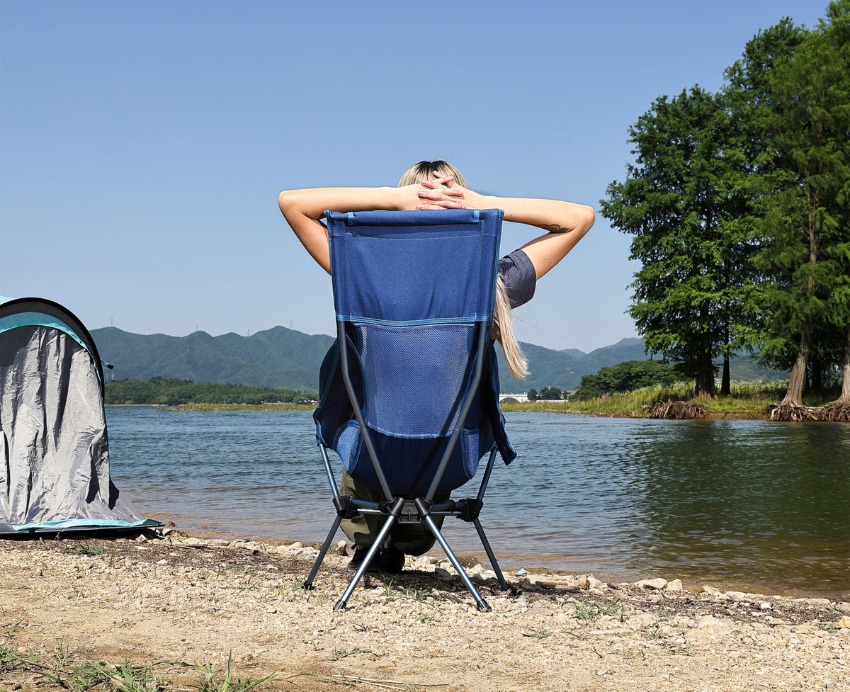 MARCHWAY Lightweight High Back Folding Camping Chair with Head Support