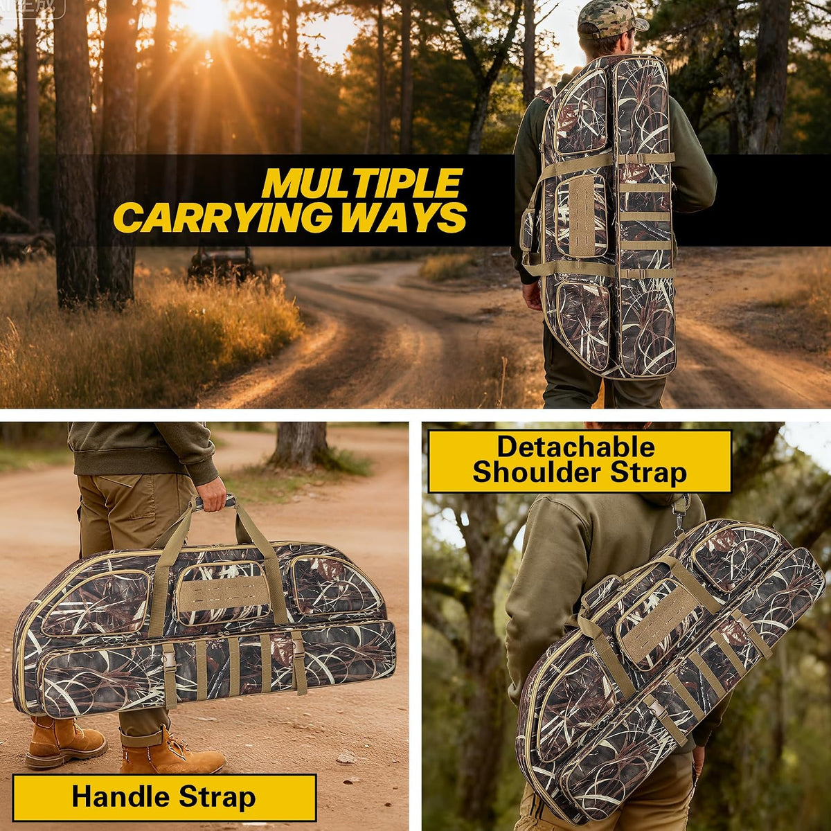 Soft Bow Case, Compound Bow Bag with Arrow Pocket