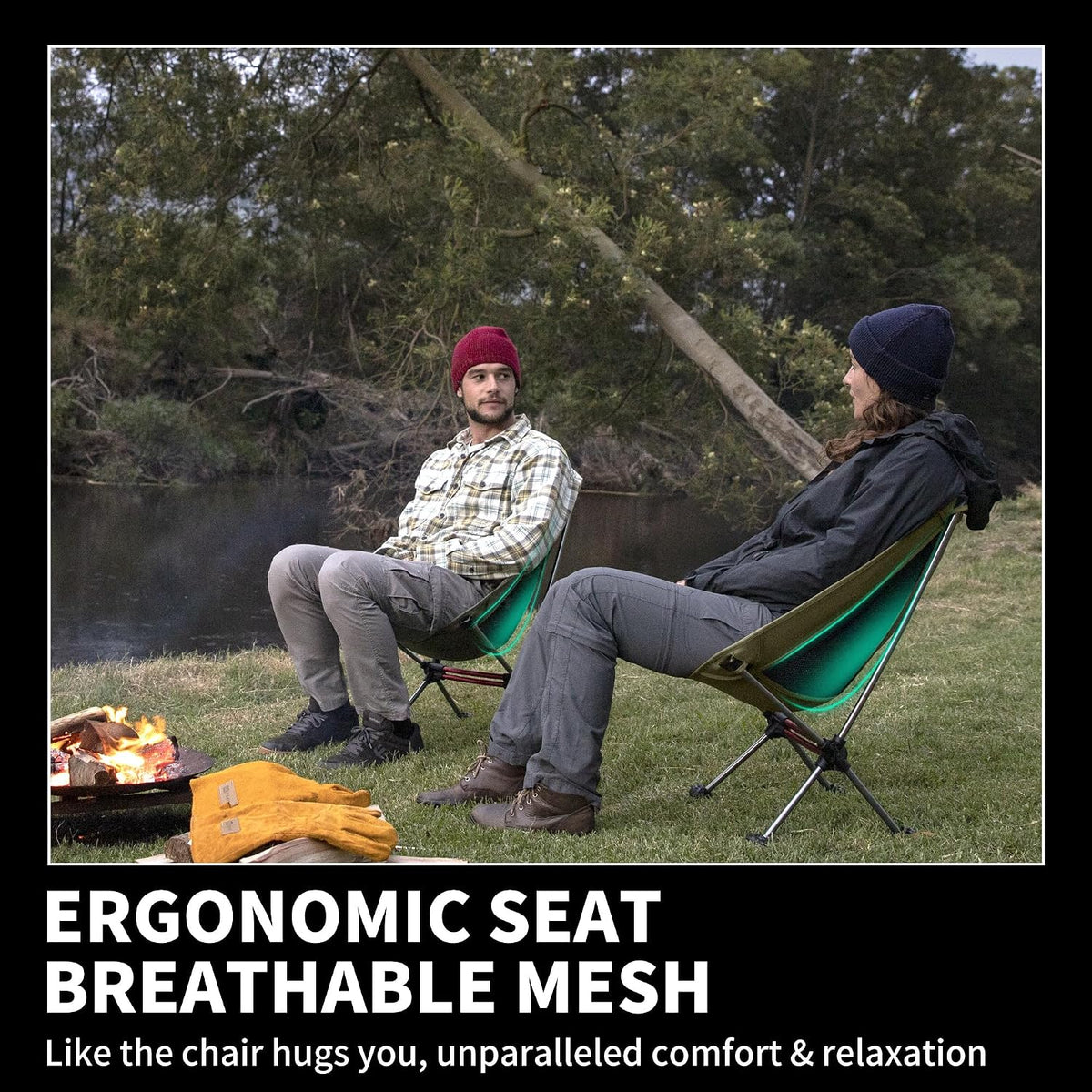 Naturehike YL08 Ultralight Camping Chair — Only 2.12 LBS, Anti-Sinking Feet
