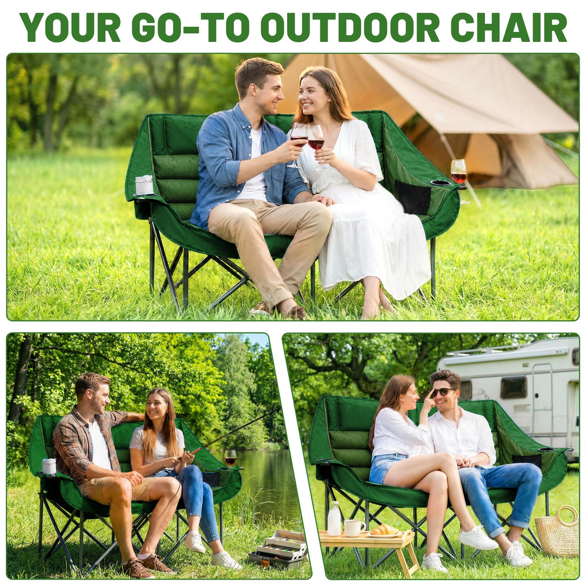 Youtanic Oversized Camping Chair, Portable Folding Camping Chairs