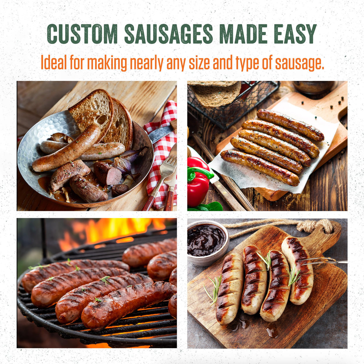 LEM Products MightyBite 5 lb Sausage Stuffer, Professional Design, Stainless Steel, Includes Clamps & Stuffing Tubes, Removable Cylinder, Air-Release Piston, Meat Stuffer Machine for Home Use