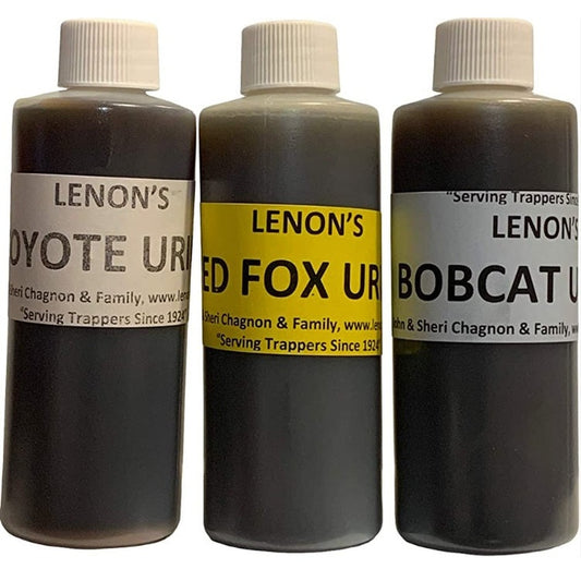 Lenon Lures Trapper Special 3 Bottles of our best Animal Urines - Red Fox, Coyote & Bobcat