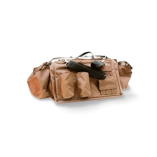 Trappers Tote with multiple pockets and carrying straps