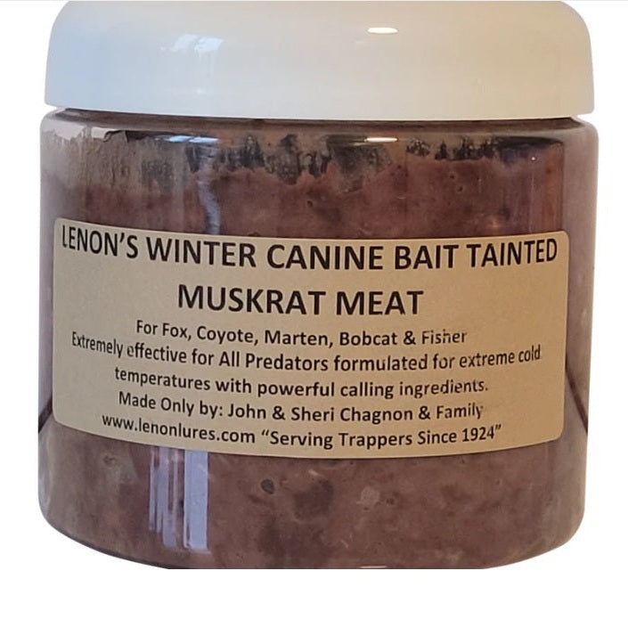 Lenon Lures Winter Canine Bait Tainted Muskrat Meat