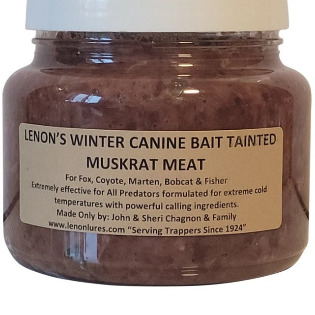 Lenon Lures Winter Canine Bait Tainted Muskrat Meat